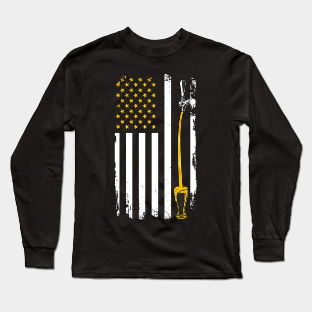 American Beer Tap Long Sleeve T-Shirt by The Fan Shack